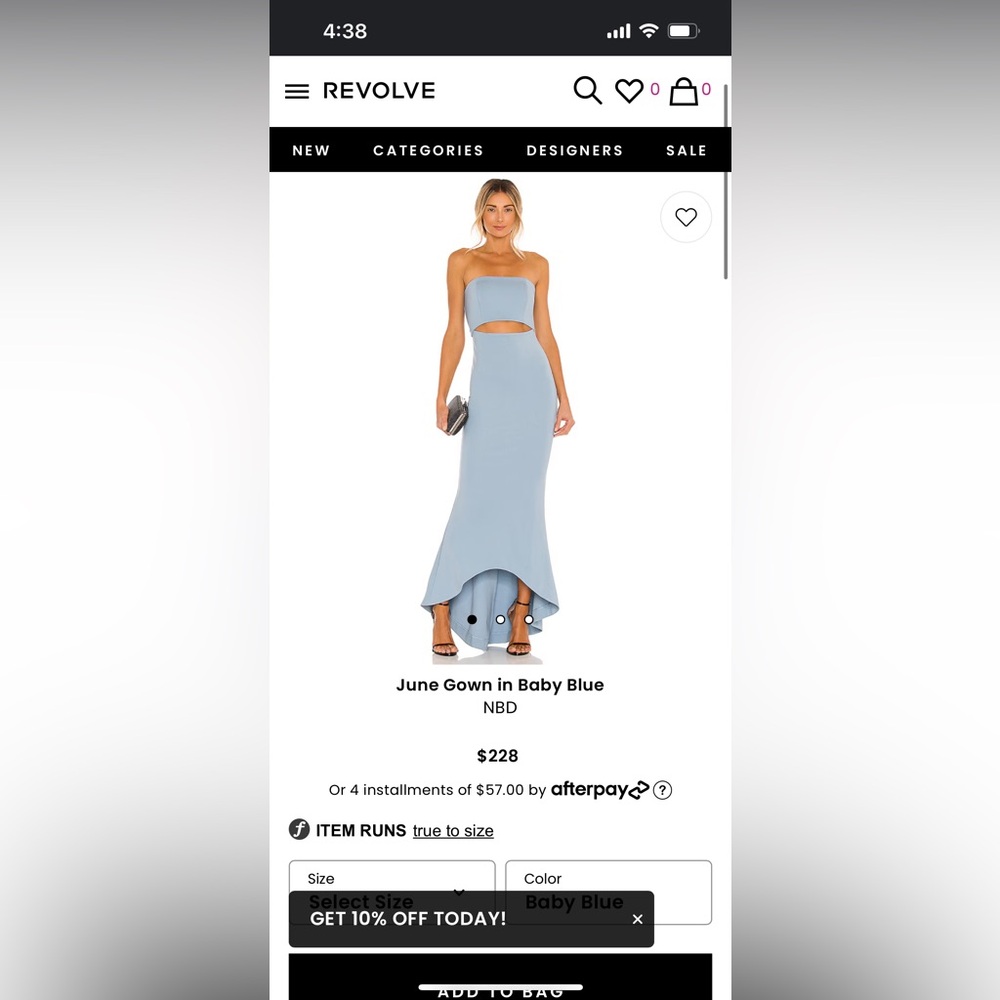 REVOLVE NBD June Gown in Baby Blue